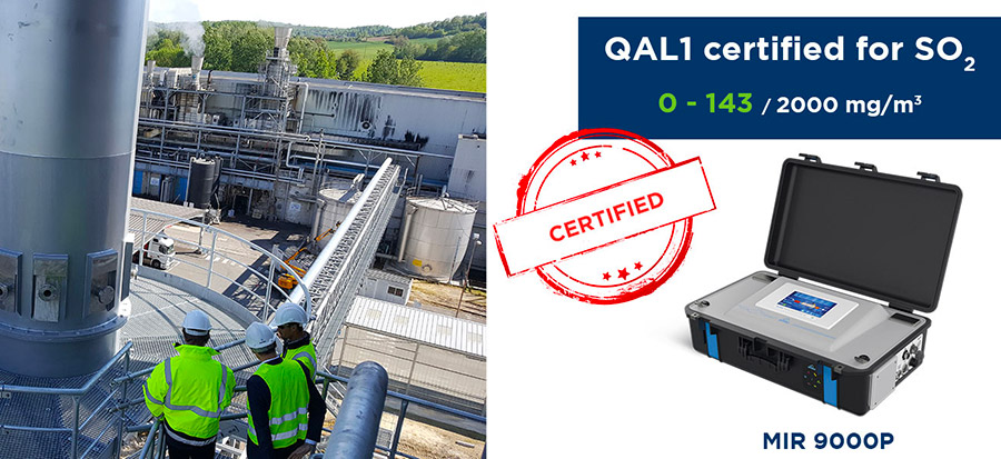 MIR 9000P: the portable multi-gas analyzer gets QAL1 certification for SO₂